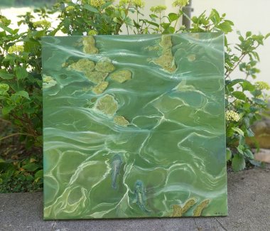 Wasser Fisch Gemaelde gemalt von mir, MEGA
