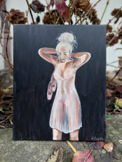 Ballet Kleid gemalt von mir, Oelgemaelde