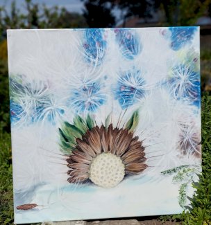 Pusteblume Gemaelde neu, gemalt von mir.