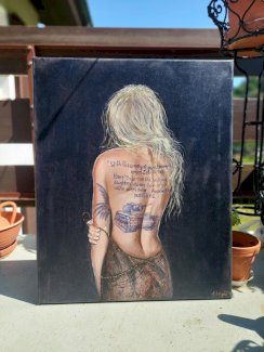 Tattoo Lady 50/60 gemalt von mir, Unikat - Gratisinserat.ch