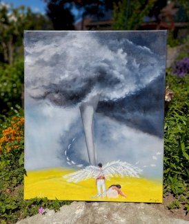 Raps Wetter gemalt von mir 60/70
