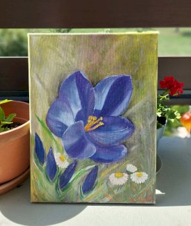 Blumen Krokus gemalt von mir