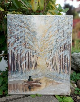 Wald Winter gemalt von mir.