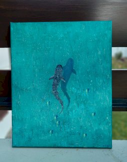 Blau Wal Fisch handgemalt - Gratisinserat.ch