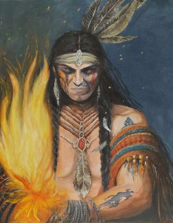 Indianer Wizzard gemalt von mir MEGA