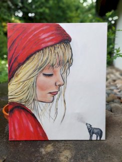 Rotkappchen Filosofisch, gemalt von mir - Gratisinserat.ch
