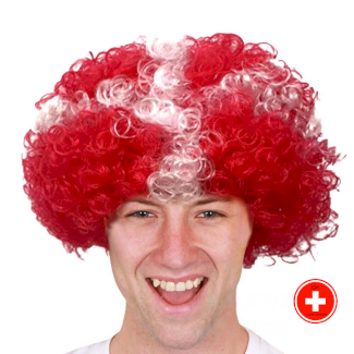Schweiz Perücke Fan Hut Kreuz Hopp Schwiiz Fanartikel Kappe Cap Afro Kunsthaare - Gratisinserat.ch