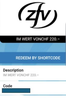 ZFV Gutschein Wert CHF 220.-- / Ideal für Studenten - Gratisinserat.ch