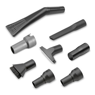 Kärcher - Zubehörset Autoreinigung DN 35: Autosaugdüse, Polsterdüse, Fugendüse, Saugpinsel, Adapter DN 35 und 40, Adapter von DN 40 auf DN 35 - Gratisinserat.ch