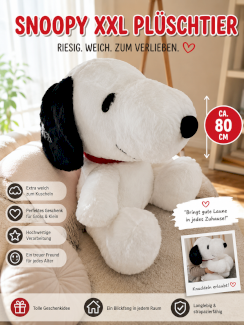 Snoopy XXL Kuscheltier 80 cm Der Gemütlichste Hund Der Keinen Spaziergang Braucht
