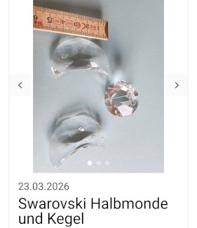 Swarovski 2 Halbmonde & 1 Kegel