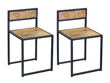 Esszimmerstuhl Holz Vintage LOUAN 2er Set