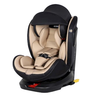 Kindersitz Auto 360° drehbar schwarz/beige