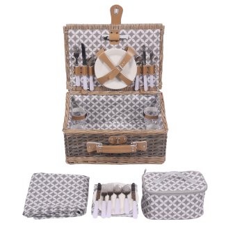 Picknickkorb Set für 4 Personen 40 x 28 x 19 cm - Gratisinserat.ch
