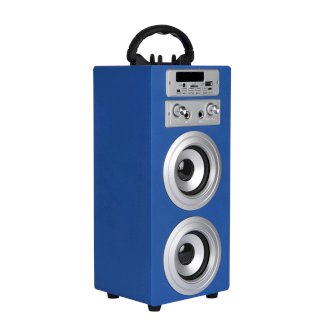 Bluetooth Lautsprecher kabellos 2 x 5 W blau