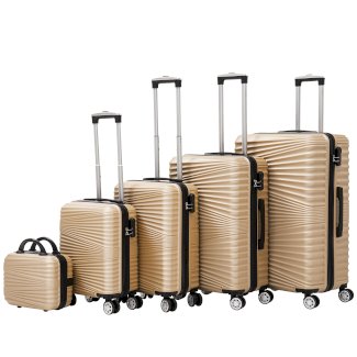 Reisekoffer Hartschalenkoffer NIA 5er Set champagner