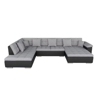 Ecksofa ARIA rechts grau/schwarz