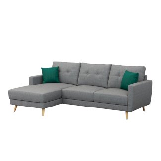 Ecksofa MANDY links grau