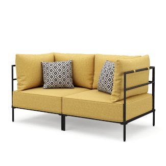 Sofa ETHAN 2-Sitzer gelb
