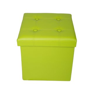 Sitzwürfel Leder BEN grün