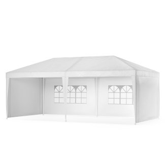 Pavillon LINU 6 x 3 m weiss inkl. 6 Seitenwände