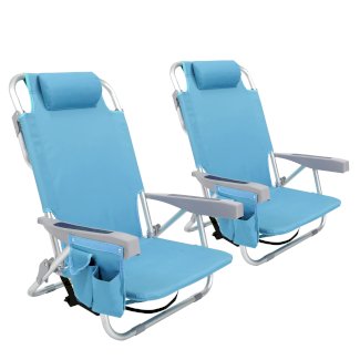 Strandstuhl klappbar 2er Set hellblau - Gratisinserat.ch