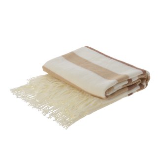 Kuscheldecke 130 x 160 cm beige/braun