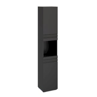 Badezimmerschrank 36 x 31 x 190 cm schwarz