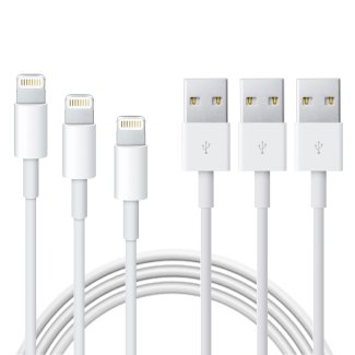 Ladekabel für iPhone 1 m weiss 3er Set