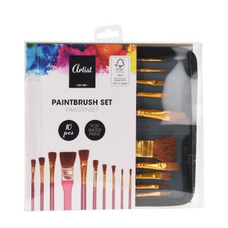 Pinsel Set Wasserfarben Etui 10-teilig