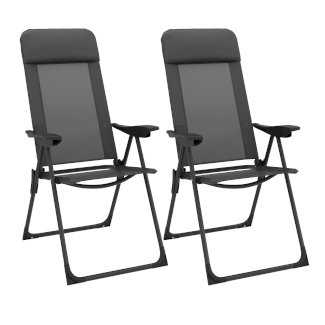 Gartenstuhl LILLIAN 2er Set anthrazit/schwarz - Gratisinserat.ch