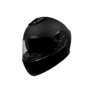 Motorrad Integralhelm mit Sonnenvisier schwarz matt Grösse 55/56