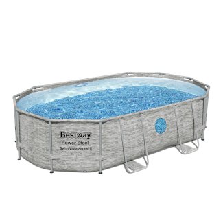 Bestway Pool Komplett-Set Steinwand-Optik 488 x 305 x 107 cm