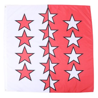 Kantonsflagge Wallis 120 x 120 cm