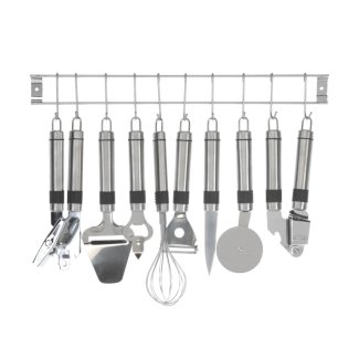 Kochbesteck mit Wandhalterung 9-teilig