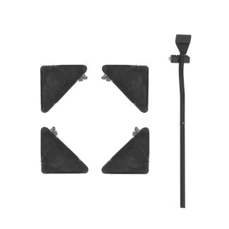 Möbelrollen dreieckig 5er Set schwarz