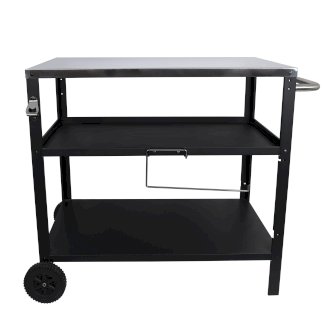 Grill Beistelltisch 113 x 64 x 84 cm schwarz