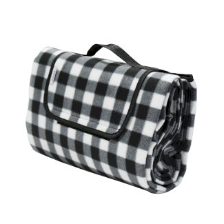 Picknickdecke 200 x 145 cm schwarz/weiss