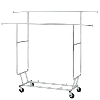 Kleiderständer 2 Stangen bis 180 kg silber