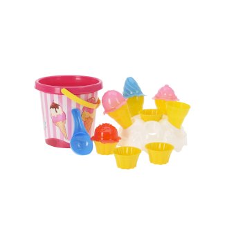 Sandspielzeug Eimer mit Glace Formen