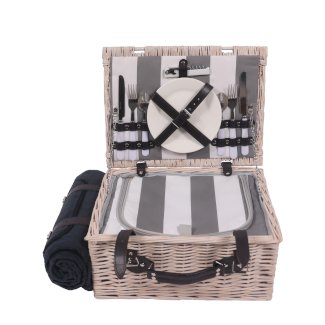 Picknickkorb Set für 2 Personen 40 x 30 x 19 cm - Gratisinserat.ch
