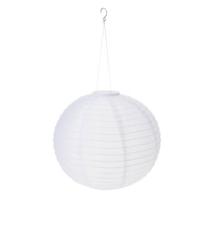 LED Solar Lampion 40 cm weiss
