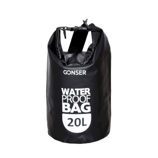 Dry Bag Tasche wasserdicht schwarz 20L