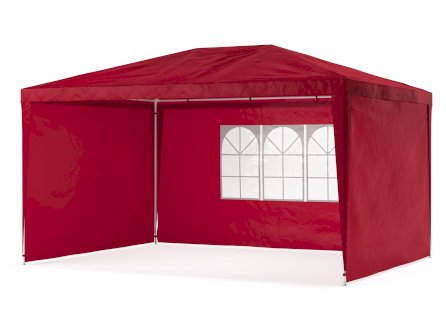 Pavillon NELLE 4 x 3 m rot inkl. 4 Seitenwände