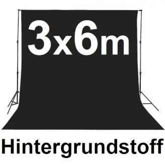 Hintergrundstoff 3 x 6 m schwarz