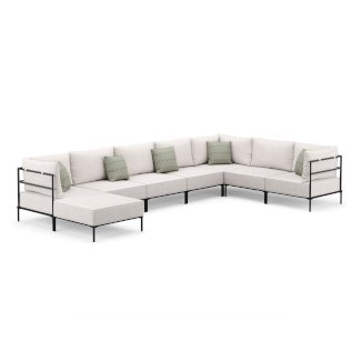 Ecksofa ETHAN Deluxe 6-Sitzer creme