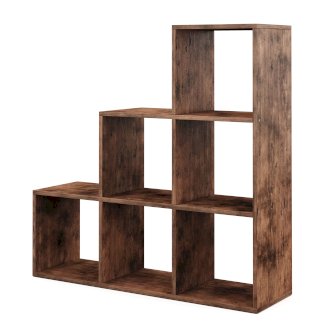 Treppenregal Raumteiler Vintage BONITA 6 Fächer 98 x 98 cm