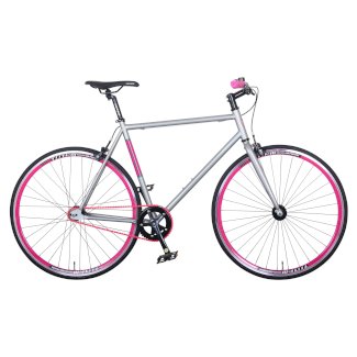Fixie Bike 54 cm URBAN silber/pink