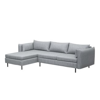 Ecksofa AIDEN links grau
