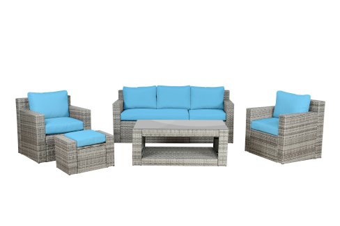 Kissenbezüge Rattanlounge Manila türkis